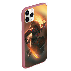 Чехол iPhone 11 Pro матовый DOTA 2 ДЖАГЕРНАУТ, цвет: 3D-малиновый — фото 2