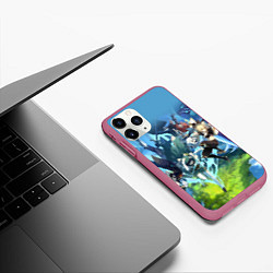 Чехол iPhone 11 Pro матовый ПРИКЛЮЧЕНИЯ С ДВАЛИНОМ, цвет: 3D-малиновый — фото 2