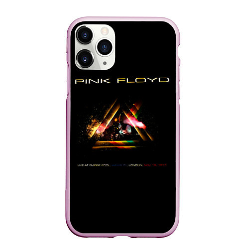 Чехол iPhone 11 Pro матовый Live at the Empire Pool - Pink Floyd / 3D-Розовый – фото 1