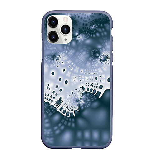 Чехол iPhone 11 Pro матовый Коллекция Journey Синий 592-1 / 3D-Серый – фото 1