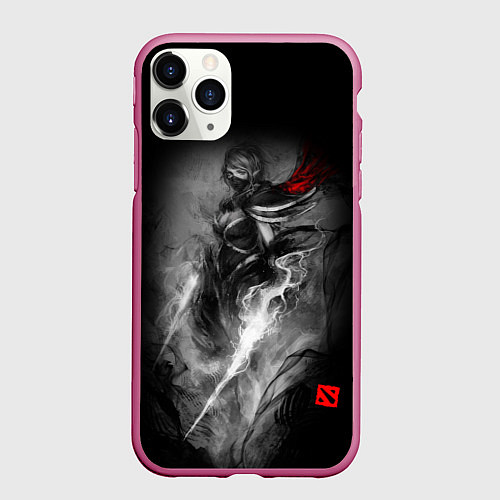 Чехол iPhone 11 Pro матовый DOTA 2 ДОТА 2 ТЕНЬ / 3D-Малиновый – фото 1