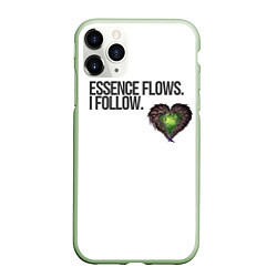 Чехол iPhone 11 Pro матовый Эссенция вселенной, цвет: 3D-салатовый