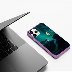 Чехол iPhone 11 Pro матовый Limbo x Little Nightmares, цвет: 3D-фиолетовый — фото 2