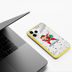 Чехол iPhone 11 Pro матовый Merry Christmas Santa Dabbing, цвет: 3D-желтый — фото 2