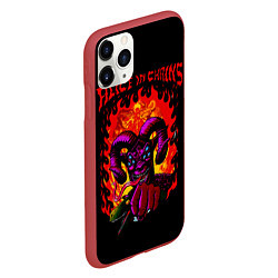 Чехол iPhone 11 Pro матовый Alice in chains Demon, цвет: 3D-красный — фото 2