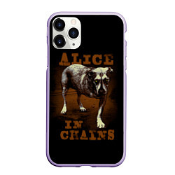 Чехол iPhone 11 Pro матовый Alice in chains Dog, цвет: 3D-светло-сиреневый
