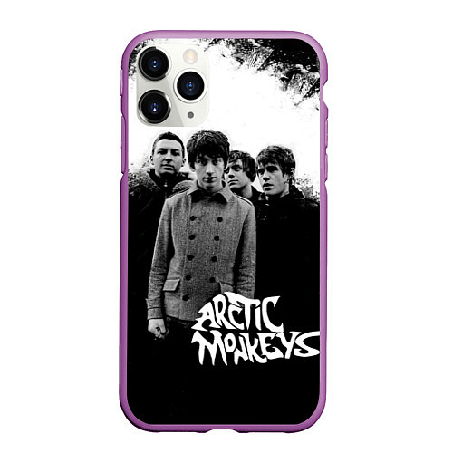 Чехол iPhone 11 Pro матовый Группа Arctic monkeys / 3D-Фиолетовый – фото 1