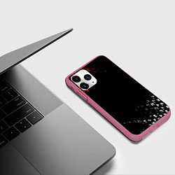 Чехол iPhone 11 Pro матовый КРАСНО БЕЛЫЕ РУНЫ, цвет: 3D-малиновый — фото 2