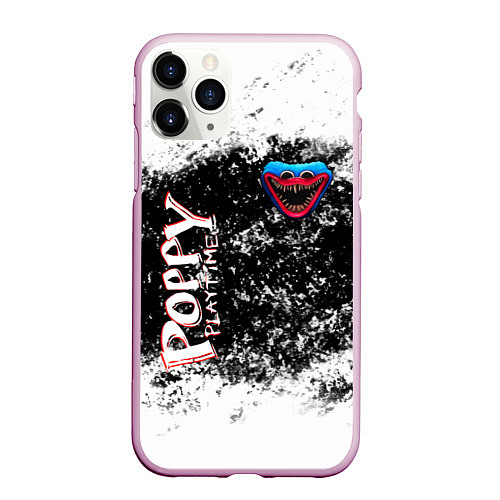 Чехол iPhone 11 Pro матовый Poppy Playtime Гранж / 3D-Розовый – фото 1