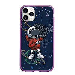 Чехол iPhone 11 Pro матовый КОСМИЧЕСКАЯ МУЗЫКА SPACE MUSIC, цвет: 3D-фиолетовый