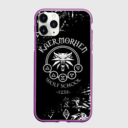 Чехол iPhone 11 Pro матовый ВЕДЬМАК КАЕР МОРХЕН, ШКОЛА ВОЛКА, цвет: 3D-фиолетовый