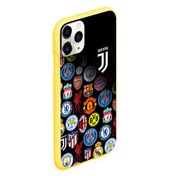 Чехол iPhone 11 Pro матовый JUVENTUS LOGOBOMBING SPORT, цвет: 3D-желтый — фото 2
