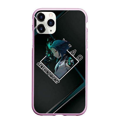 Чехол iPhone 11 Pro матовый Сяо Xiao, Genshin Impact / 3D-Розовый – фото 1