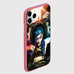 Чехол iPhone 11 Pro матовый ARCANE JINX ОБЛОЖКА LEAGUE OF LEGENDS, цвет: 3D-малиновый — фото 2