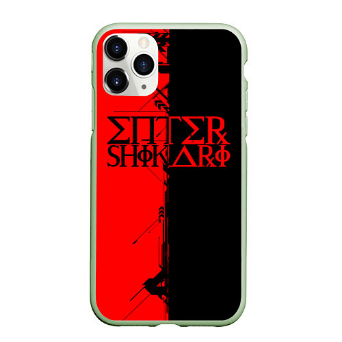 Чехол iPhone 11 Pro матовый Enter shikari Cyber / 3D-Салатовый – фото 1