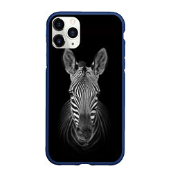 Чехол iPhone 11 Pro матовый Зебраzebra, цвет: 3D-тёмно-синий