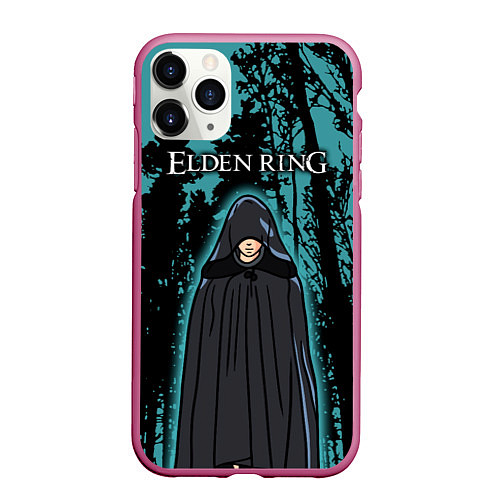 Чехол iPhone 11 Pro матовый Elden Ring Кольцо Элдена / 3D-Малиновый – фото 1