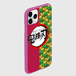 Чехол iPhone 11 Pro матовый ГИЮ ТОМИОКА ЛОГО АНИМЕ КЛИНОК РАССЕКАЮЩИЙ ДЕМОНОВ, цвет: 3D-фиолетовый — фото 2