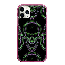 Чехол iPhone 11 Pro матовый Skulls vanguard pattern 2077