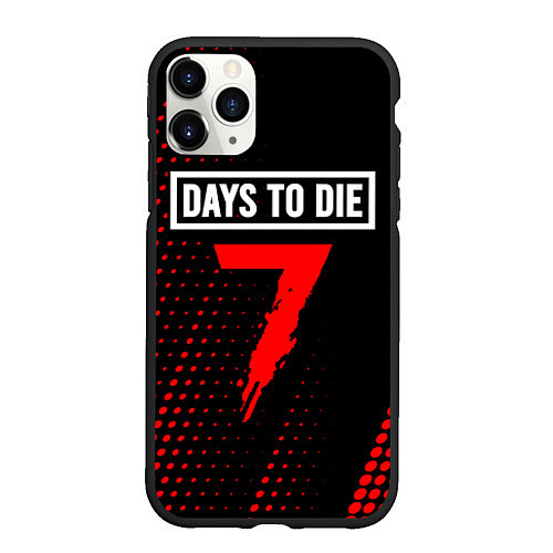 Чехол iPhone 11 Pro матовый 7 DAYS TO DIE Полутона / 3D-Черный – фото 1