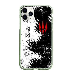 Чехол iPhone 11 Pro матовый THE WITCHER НОВОГОДНИЙ, цвет: 3D-салатовый