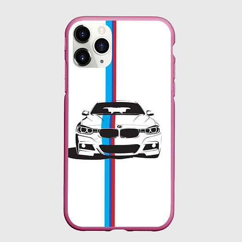 Чехол iPhone 11 Pro матовый BMW WILD BEAST / 3D-Малиновый – фото 1