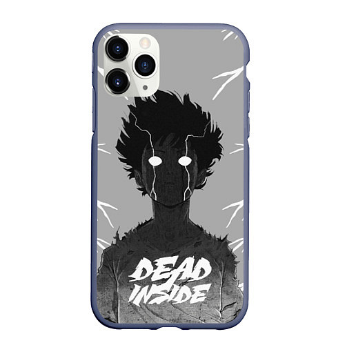 Чехол iPhone 11 Pro матовый DEAD INSIDE Mob psycho / 3D-Серый – фото 1