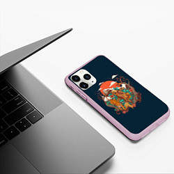 Чехол iPhone 11 Pro матовый Осенний Закат, цвет: 3D-розовый — фото 2