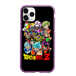 Чехол iPhone 11 Pro матовый Персонажи Dragon Ball