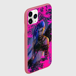 Чехол iPhone 11 Pro матовый Jinx v2 Arcane LoL, цвет: 3D-малиновый — фото 2