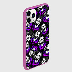 Чехол iPhone 11 Pro матовый JOJO KILLER QUEEN КОРОЛЕВА УБИЙЦА УЗОР, цвет: 3D-фиолетовый — фото 2