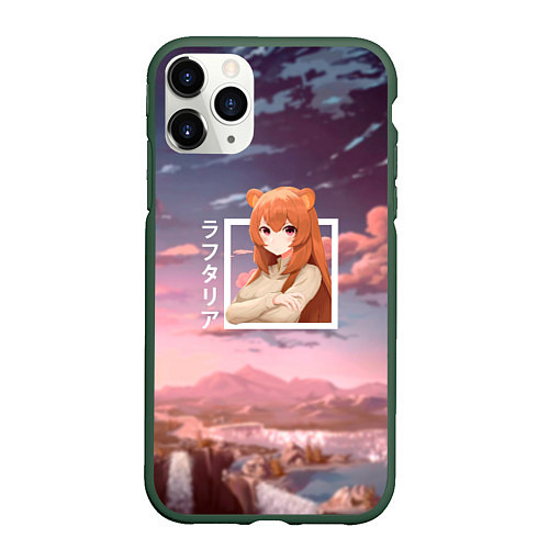 Чехол iPhone 11 Pro матовый Рафталия Raphtalia, Восхождение Героя Щита / 3D-Темно-зеленый – фото 1