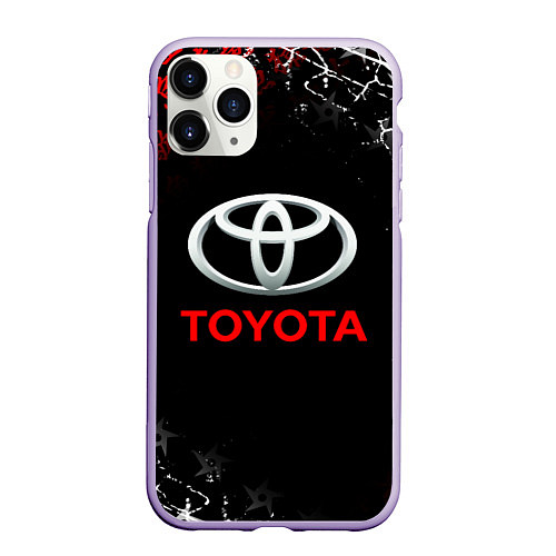 Чехол iPhone 11 Pro матовый TOYOTA JAPAN RED STYLE ТОЙОТА ЯПОНИЯ / 3D-Светло-сиреневый – фото 1