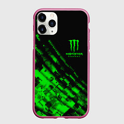 Чехол iPhone 11 Pro матовый Monster Energy Текстура, цвет: 3D-малиновый