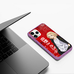 Чехол iPhone 11 Pro матовый МАЙКИ МАНДЗИРО ТОСВА RED, цвет: 3D-фиолетовый — фото 2