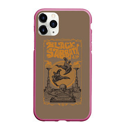Чехол iPhone 11 Pro матовый Black Sabbat Tour, цвет: 3D-малиновый