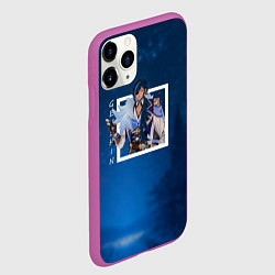 Чехол iPhone 11 Pro матовый Кэйа, Геншин импакт Genshin Impact, цвет: 3D-фиолетовый — фото 2