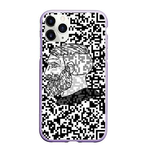 Чехол iPhone 11 Pro матовый QR-code Nordic Gamer / 3D-Светло-сиреневый – фото 1