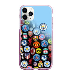 Чехол iPhone 11 Pro матовый МАНЧЕСТЕР СИТИ MANCHESTER CITY, цвет: 3D-розовый