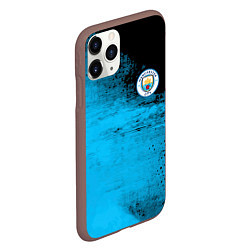 Чехол iPhone 11 Pro матовый Manchester City голубая форма, цвет: 3D-коричневый — фото 2