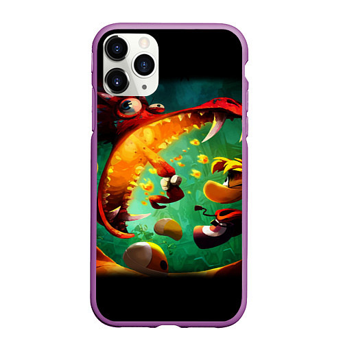 Чехол iPhone 11 Pro матовый Rayman Legend / 3D-Фиолетовый – фото 1