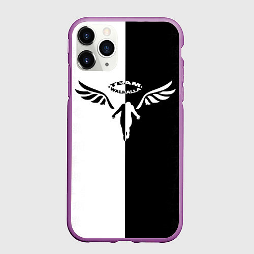 Чехол iPhone 11 Pro матовый WALHALLA TEAM BLACK WHITE STYLE TOKYO REVENGERS / 3D-Фиолетовый – фото 1