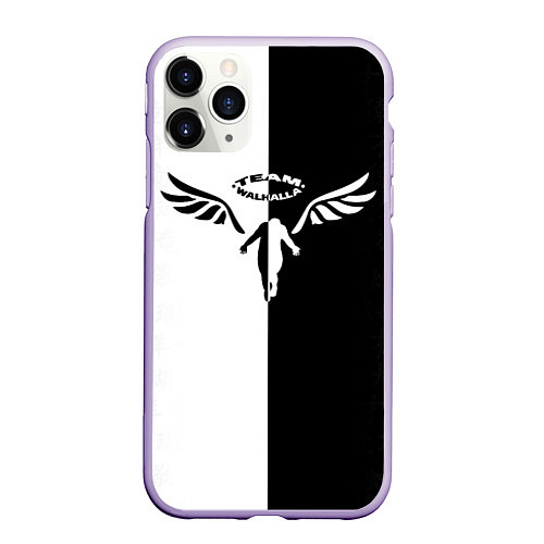 Чехол iPhone 11 Pro матовый WALHALLA TEAM BLACK WHITE STYLE TOKYO REVENGERS / 3D-Светло-сиреневый – фото 1