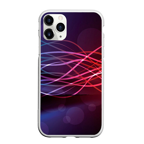 Чехол iPhone 11 Pro матовый Лучи света Spectrum / 3D-Белый – фото 1