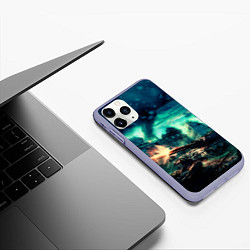 Чехол iPhone 11 Pro матовый Танк СТ-II, цвет: 3D-светло-сиреневый — фото 2