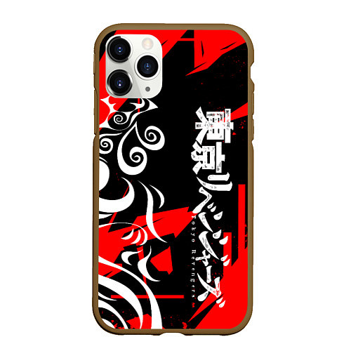 Чехол iPhone 11 Pro матовый TOKYO REVENGERS ТОСВА RED VER / 3D-Коричневый – фото 1