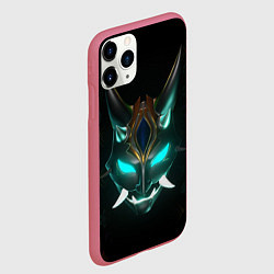 Чехол iPhone 11 Pro матовый МАСКА СЯО, GENSHIN IMPACT, СИМВОЛЫ, цвет: 3D-малиновый — фото 2