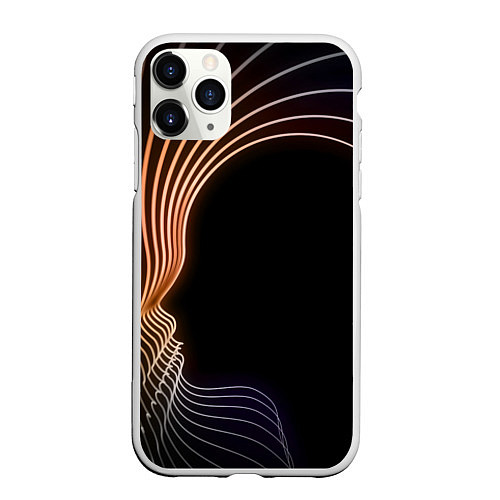 Чехол iPhone 11 Pro матовый Геометрия Души / 3D-Белый – фото 1