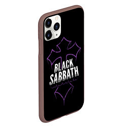 Чехол iPhone 11 Pro матовый Black Sabbat Cross, цвет: 3D-коричневый — фото 2