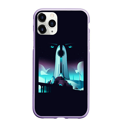 Чехол iPhone 11 Pro матовый Destiny eyes / 3D-Светло-сиреневый – фото 1